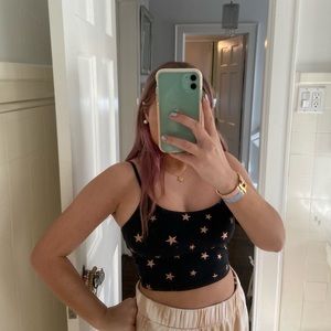 metallic start tank top!!